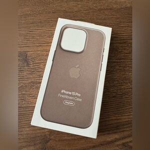iPhone 15 Pro FineWoven case in Taupe